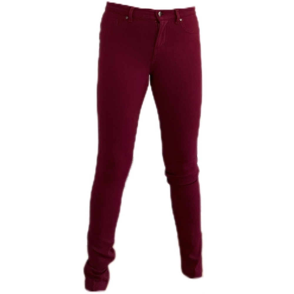 Like an Angel- Deep Red Skinny Stretch Jeans (sz S) - Picture 2 of 11